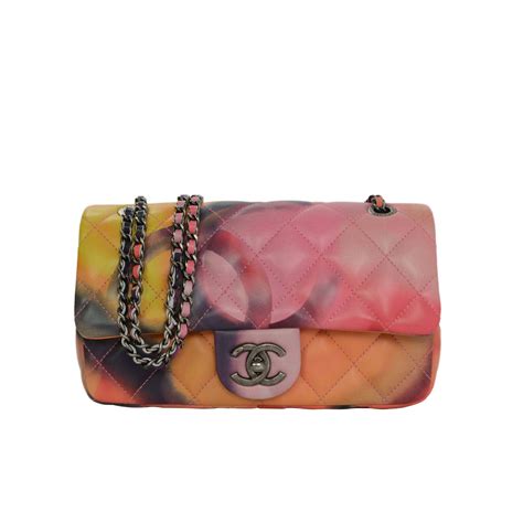 chanel small classic handbag multicolor|More.